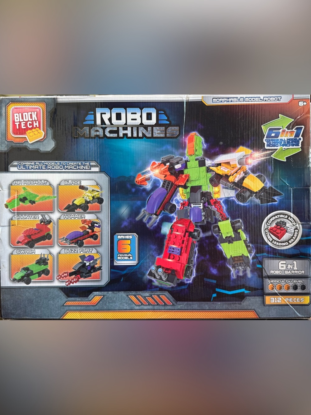 Block Tech 6 in 1 Robo Machines Building Set - Picture 2 of 2